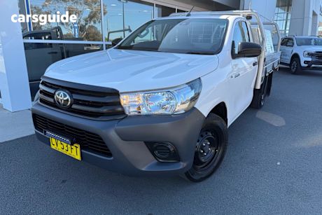 White 2019 Toyota Hilux Cab Chassis Workmate