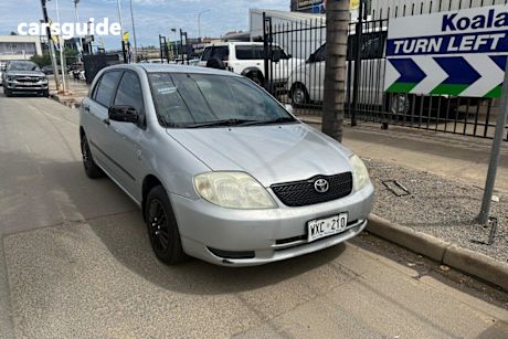 Silver 2003 Toyota Corolla Hatchback Ascent Seca