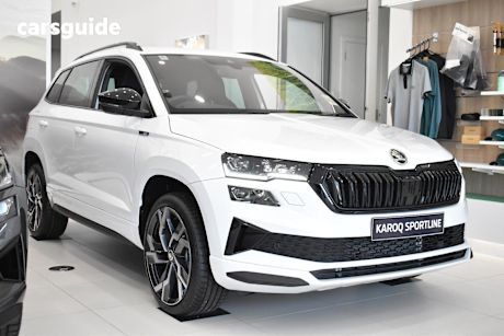 White 2024 Skoda Karoq SUV 110TSI SPORTLINE F
