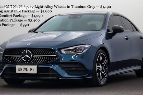 Blue 2021 Mercedes-Benz CLA250 Coupe 4Matic