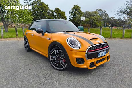 Orange 2018 Mini Cooper Hatchback 3D Hatch John Cooper Works