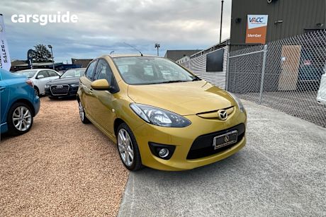 Yellow 2007 Mazda 2 Hatchback Genki