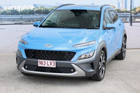 Blue 2021 Hyundai Kona SUV HIGHLANDER F
