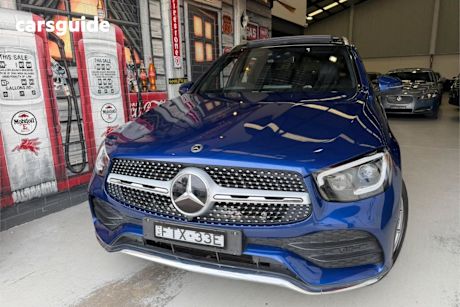 Blue 2021 Mercedes-Benz GLC-Class SUV GLC300 4WD