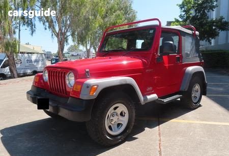 Red 2005 Jeep Wrangler Softtop Sport (4X4)