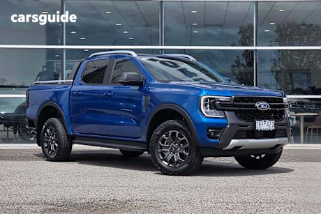 Blue 2024 Ford Ranger Ute Tray WILDTRAK 4X4