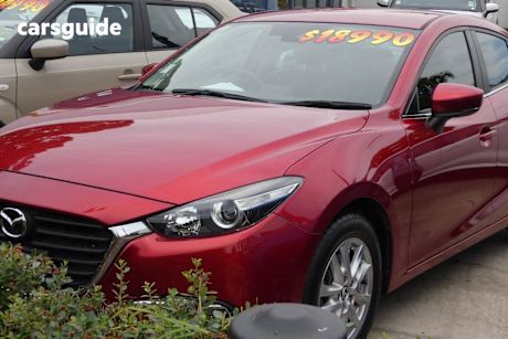 Red 2017 Mazda 3 Sedan Maxx