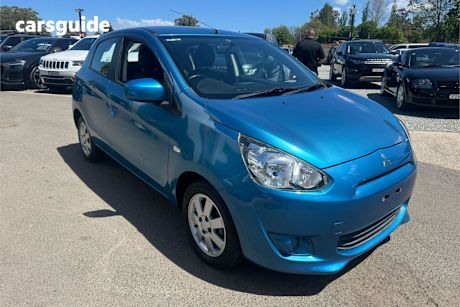 Blue 2014 Mitsubishi Mirage Hatchback Es