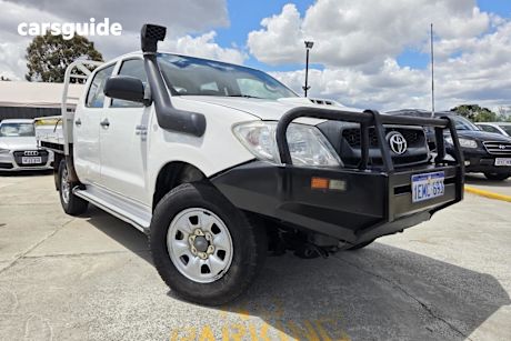 White 2010 Toyota Hilux Dual Cab Pick-up Sr (4X4)