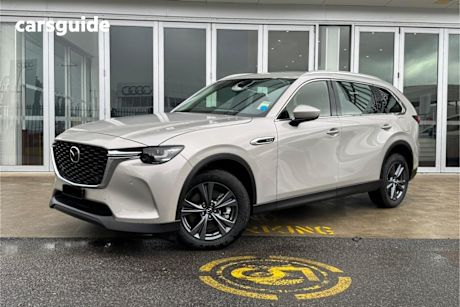 Grey 2025 Mazda CX-80 Wagon G40E Pure
