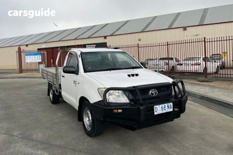 White 2010 Toyota Hilux Cab Chassis Sr