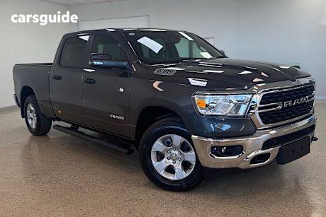 Grey 2024 Ram 1500 Crew Cab Utility Big Horn (6-4 Tub) Mhev (4X4)