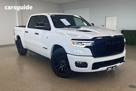 White 2024 Ram 1500 Crew Cab Utility Limited Rambox Ho Hurricane