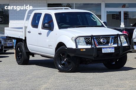 White 2010 Nissan Navara Dual Cab Pick-up Rx (4X4)
