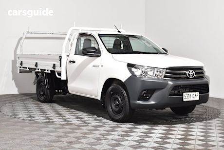White 2019 Toyota Hilux Cab Chassis Workmate