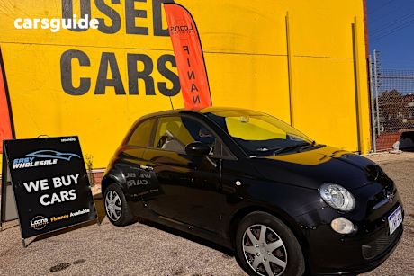 Black 2014 Fiat 500 Hatchback Pop