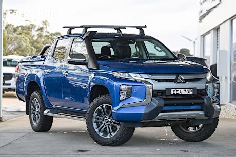 Blue 2019 Mitsubishi Triton Double Cab Pick Up Gls (4X4) Premium