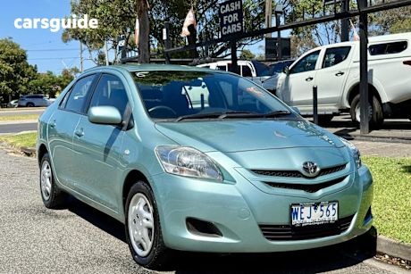 Blue 2007 Toyota Yaris Sedan Yrs