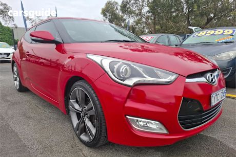 Red 2012 Hyundai Veloster Coupe +