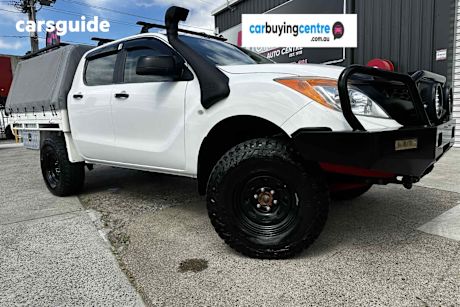 White 2013 Mazda BT-50 Dual Cab Chassis Xt (4X4)