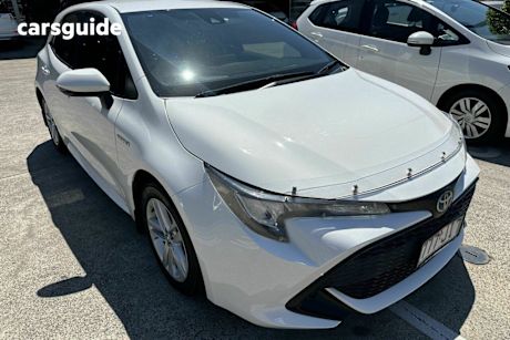 White 2020 Toyota Corolla Hatchback Ascent Sport (Hybrid)