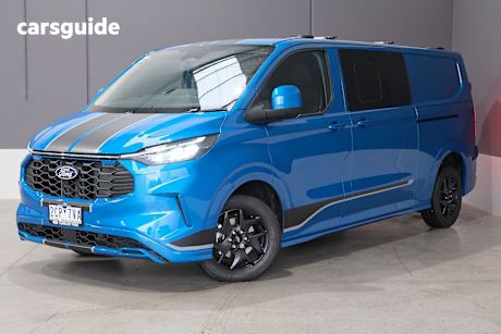 Blue 2025 Ford Transit Custom Dual Cab Van Sport Dciv (Lwb)