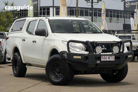 White 2015 Mitsubishi Triton Dual Cab Utility Glx (4X4)