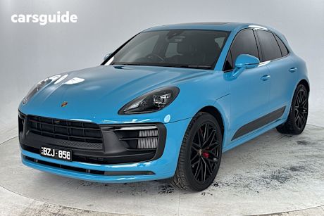 Blue 2022 Porsche Macan Wagon Gts