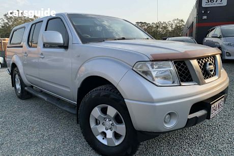 Silver 2010 Nissan Navara Dual Cab Pick-up St (4X4)