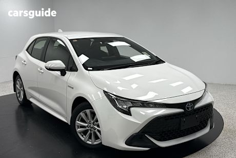 White 2023 Toyota Corolla Hatchback Ascent Sport Hybrid