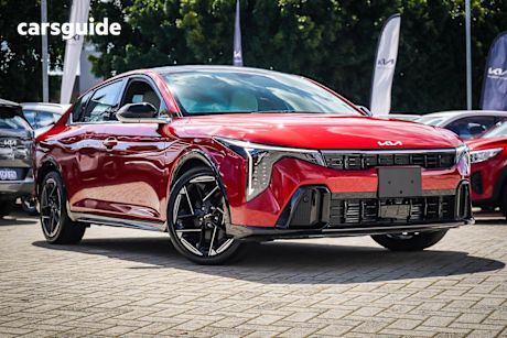 Red 2025 Kia K4 Sedan Gt-Line