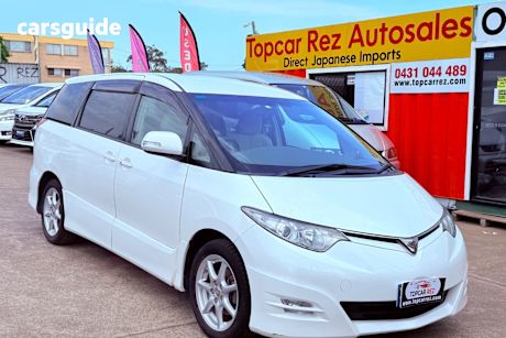 White 2007 Toyota Estima Wagon AERAS