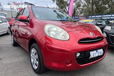 Red 2014 Nissan Micra Hatchback St