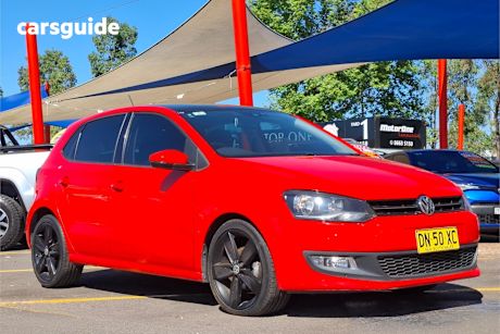 Red 2013 Volkswagen Polo Hatchback 77 Tsi Comfortline