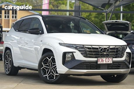 White 2022 Hyundai Tucson Wagon Highlander N Line (Awd)