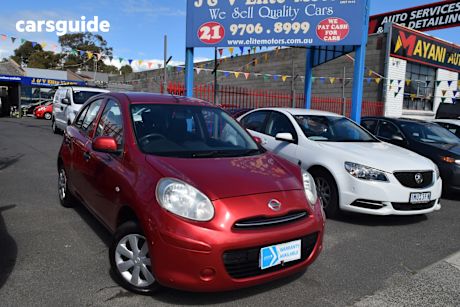 Red 2013 Nissan Micra Hatchback St
