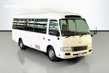 White 2009 Toyota Coaster Bus Deluxe (Lwb)