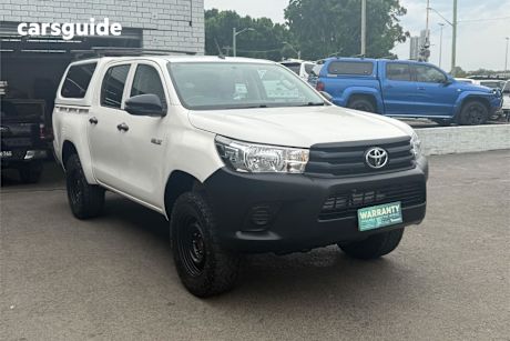 White 2018 Toyota Hilux Double Cab Pick Up Workmate Hi-Rider