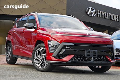Red 2025 Hyundai Kona Wagon Hybrid Premium N Line