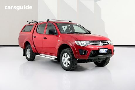 Red 2015 Mitsubishi Triton Double Cab Utility Glx