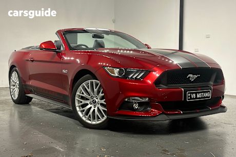 Red 2017 Ford Mustang Convertible Gt 5.0 V8