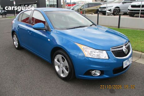 Blue 2013 Holden Cruze Hatchback Equipe