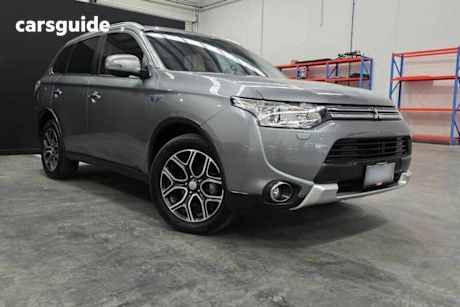 Grey 2014 Mitsubishi Outlander Wagon Aspire Phev Hybrid