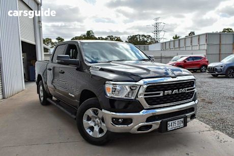 Black 2023 Ram 1500 Crew Cab Utility Big Horn (6-4 Tub) Mhev (4X4)