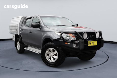 Grey 2017 Mitsubishi Triton Dual Cab Utility Glx Plus (4X4)