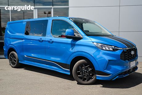 Blue 2024 Ford Transit Custom Dual Cab Van Sport Dciv (Lwb)