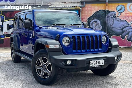 Blue 2019 Jeep Wrangler Unlimited Softtop Sport S (4X4)