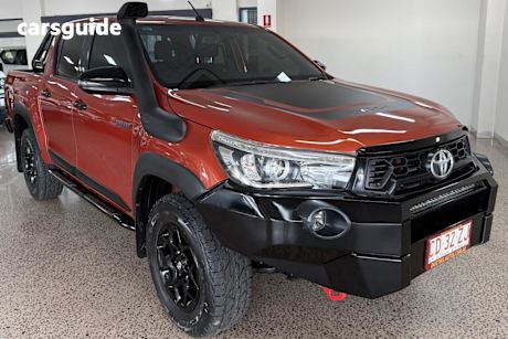 Orange 2018 Toyota Hilux Dual Cab Utility Rugged X (4X4)