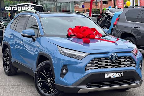 Blue 2024 Toyota RAV4 Wagon Cruiser (Awd) Hybrid