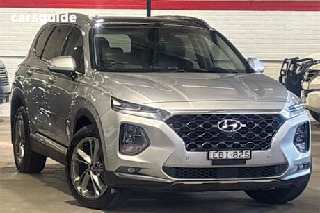 Silver 2019 Hyundai Santa FE Wagon Highlander Crdi Satin Awd